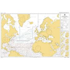 Admiralty Chart 5124 3 Routeing Chart North Atlantic Ocean March