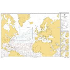 admiralty chart 5124 3 routeing chart north atlantic ocean march