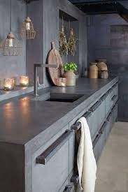 25 Striking Industrial Kitchen Ideas For Modern Look Decortrendy Concrete Kitchen Modern Kitchen Design Modern Kitchen