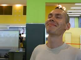 The look of a man who's just got a turkey