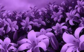 Purple Flowers Background Ungu Ide