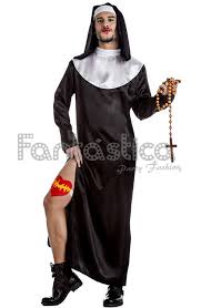 Hay disfraces temáticos de halloween adecuados para adultos y niños e incluso mascotas. Disfraz Para Hombre Monja Sexy Iii