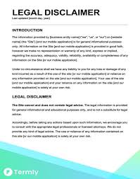 Legal Disclaimer Termly Disclaimer Templates Termly Legal Templates Engineering Resume Templates Best Resume Template
