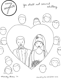 Moses heard a loud boom as a bush suddenly caught on fire. 7th Commandment Coloring Page Not Commit Adultery