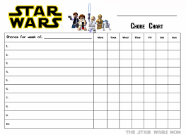 Lego Star Wars Free Printable Chores Chart Chore Chart