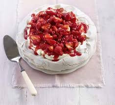 The meringue may rise very slightly, but shouldn't have a noticeably high rise, like a cake. Strawberry Pavlova Recipe Bbc Good Food