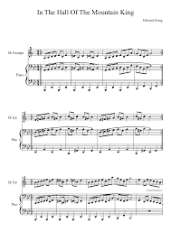 The letter notes sheets posted on this blog are aimed at beginner musicians. In The Hall Of The Mountain King Sheet Music For Piano Trumpet Solo Musescore Com