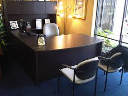 Reception shelf and cupboards are separate and can be placed as you prefer. U Shaped Desk 6x9 Cherry Inyouroffice