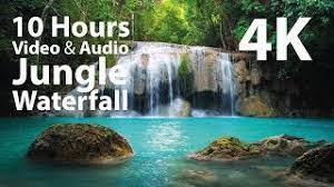 Perfect screen background display for desktop, iphone, pc, laptop, computer. 4k Uhd 10 Hours Jungle Waterfall Mindfulness Ambience Relaxing Meditation Nature Youtube