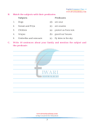 You can download in pdf and do english grammar sentence correction exercise your self. Cbse Ncert Class 4 English Grammar Chapter 2 Parts Of A Sentence
