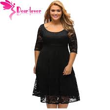 Dear Lover Autumn Dress Plus Size Women Clothing White Black