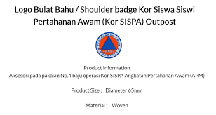 Akhirnya, projek international women's month kami telah berjaya disempurnakan. Logo Bulat Bahu Shoulder Badge Kor Siswa Siswi Pertahanan Awam Kor Sispa Outpost Lazada
