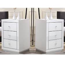 You can extend your work surface by combining… 2x Chest Of 3 Drawers High Gloss White Bedside Table Cabinet Storage Stand Glas White Gloss Bedroom Furniture Glass Bedroom Furniture White Gloss Bedside Table