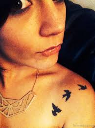 Front shoulder tattoo for girl. 69 Delightful Birds Tattoos On Shoulder
