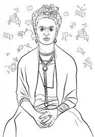 Frida Kahlo Coloring Page Free Printable Coloring Pages Frida Kahlo Coloring Pages Frida Kahlo Art