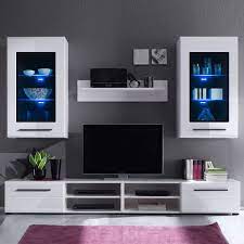 Finde die wohnwand möbelstücke für dein zuhause. Ebay Angebot Wohnwand Puma 2 Anbauwand Hochglanzfront Weiss Mit Led Beleuchtungihr Quickberater Living Room Tv Unit Designs Modern Tv Room Living Room Tv Unit