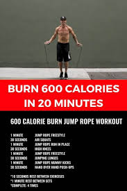 Burn 600 Calories In 20 Minutes With This Workout Video Try This Workout And Burn 600 Calories In Calorie Burning Workouts Jump Rope Workout Calorie Workout