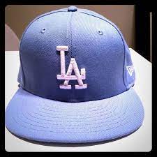 Baby Blue La Dodgers Fitted Hat Fitted Hats Baby Blue La Dodgers