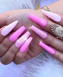 Glitter nail art designs have become a constant favorite. 33 Cool Long Coffin Nail Designs Soflyme