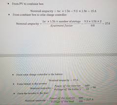 This calculator will help you understand the factors involved in sizing wires for a solar regulator charging system. Solved I Am Designing A Solar Pv Off Grid System Are My C Chegg Com