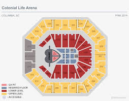 Pink Colonial Life Arena Detailed Seating Free
