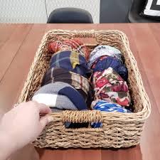 Organize your mudroom with this sturdy canvas storage bin for storing hats, gloves, and scarves. How To Organize Scarves Polished Habitat