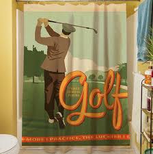 Thumbprintz Golf Bad Day Shower Curtain Golf Room Shower Curtain Curtains