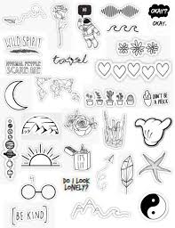 Stickers Tattoos Zeichnen In 2020 Black And White Stickers Aesthetic Stickers Tumblr Stickers