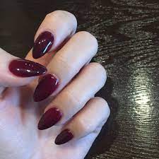 Nails Red Long Burgundy Stelleto Almond Acrylic Nails Wine Nails Oval Nails
