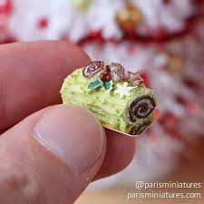 Miniature Pistachio Yule Log Buche De Noel Yule Barbie Noel Noel