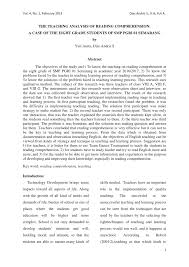 Free printable reading comprehension worksheets for grade 1 to grade 5. Pdf The Teaching Analysis Of Reading Comprehension A Case Of The Eight Grade Students Of Smp Pgri 01 Semarang