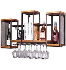 Etagere Murale A Vin En Metal Pour Bar Porte Verre A Vin En Bois Porte Gobelet Ca Porte Verre A Vin Casiers A Bouteilles Mur Etageres A Bouteilles De Vin