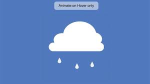 A Beautiful Css Svg Only Cloud And Rain The Animation Is Fully Responsive Please Feel Free To Set Any Size While Keeping Width And Heig Animation Css Clouds