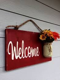 Diy Home Decor On A Budget Blog How To Make Handmade Home Decor Items Step By Step Outdoor Welcome Sign Front Porch Decorating Homemade Home Decor