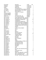 part number description cond qty acm22372