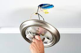White integrated led recessed ceiling light fixture adjustable gimbal retrofit trim, 90 cri, 3000k soft white the halo ra4 led is a complete adjustable the halo ra4 led is a complete adjustable gimbal led module for 4 in. How To Replace A Ceiling Light Fixture