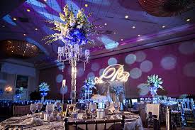 Romantic Wedding Reception At Disney S Grand Floridian Resort Ballroom Filled With Blue Dreamy Hues Disney Wedding Disney Wedding Theme Disney World Wedding