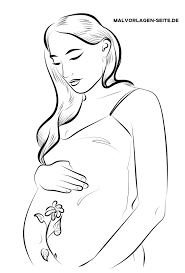 Malvorlage Schwangere Frau Baby Kostenlose Ausmalbilder