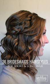 48 Perfect Bridesmaid Hairstyles Ideas Wedding Forward Medium Length Hair Styles Hair Styles Bridesmaid Hair Medium Length