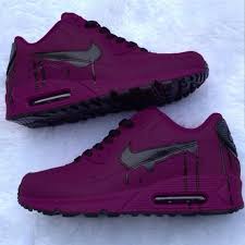 New Custom Purple And Black Drip Nike Air Max 90 Etsy Sneakers Fashion Nice Shoes Sneakers
