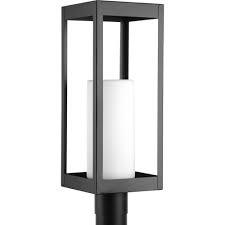 Progress Lighting Patewood Collection 1 Light Outdoor Black Post Lamp P540013 031 The Home Depot Outdoor Post Lights Modern Post Lights Contemporary Post Lights