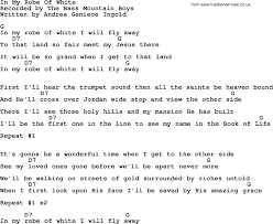 In My Robe Of White Bluegrass Lyrics With Chords
