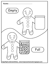 Opposites coloring pages download and print for free. Set Of Gingerbread Man Opposites For Kids
