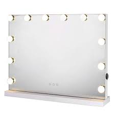 Hompen Lighted Vanity Mirror With Light Lighted Makeup Mirror With Led Dimmable Bulbsa Aªwh Lighted Vanity Mirror Mirror With Lights Makeup Mirror With Lights