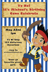 Jake And The Neverland Pirates Invitation Diy Printing Cake Printables Thank You S And More Availa Party Invitations Kids Pirate Invitations Pirate Birthday