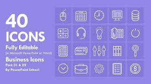 Examples include social media, business, arrows or food. Free Business Icons For Powerpoint Pack 02 Powerpoint School