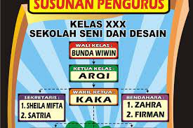 Itulah yang dapat kami bagikan terkait contoh gambar jadwal piket kelas yang unik. 40 Inilah Hiasan Kreatif Struktur Organisasi Kelas