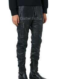New Style Men Leather Track Pant