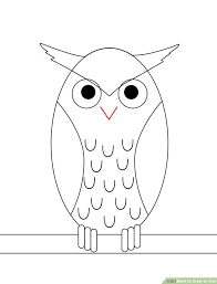 How To Draw An Owl 14 Steps With Pictures Owl Drawing Simple Owls Drawing Owl Pictures