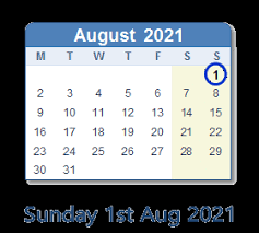 Aug 01, 2021 · join us for the maldon triathlon on sunday 1st august 2021. 1 August 2021 Calendar With Holidays And Count Down Gbr